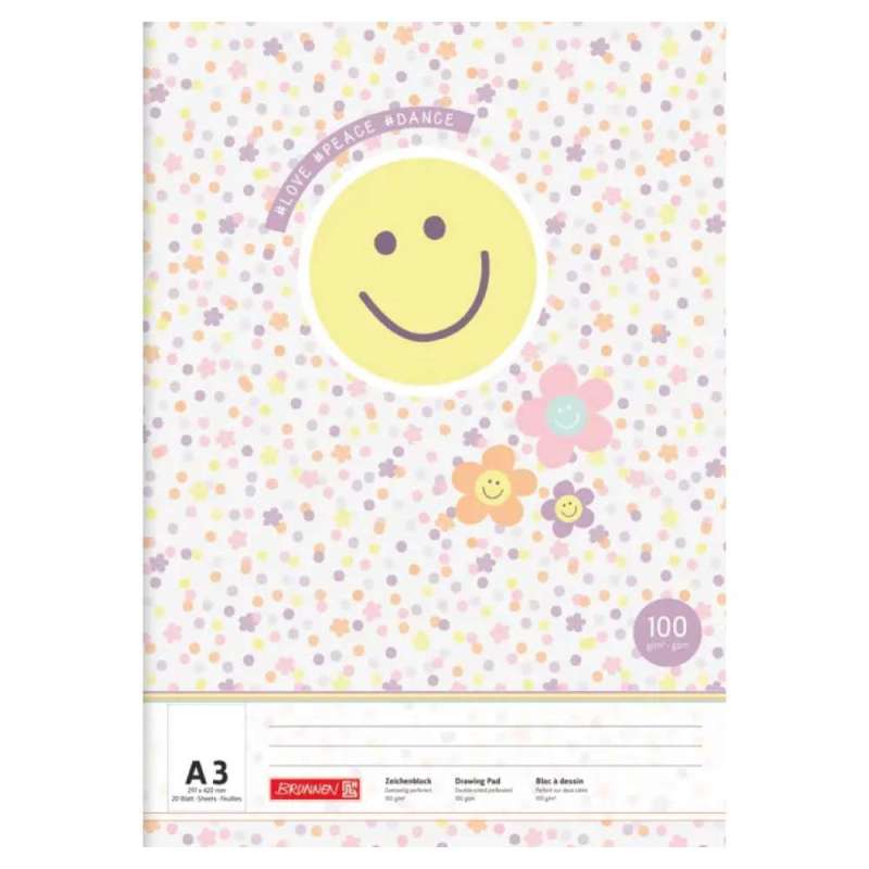 BRUNNEN Zeichenblock Themenmotive, Brunnen Designs Happy Hippie BRUNNEN Zeichenblock Themenmotive, Brunnen Designs Happy Hippie von Brunnen