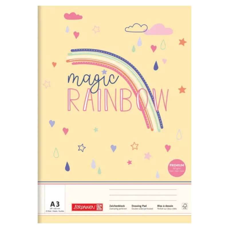BRUNNEN Zeichenblock Themenmotive, Brunnen Designs Magic Rainbow von Brunnen
