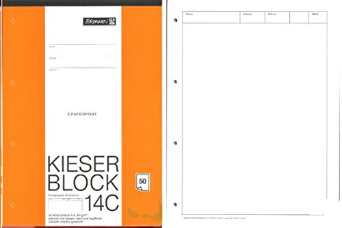 Brunnen Kieserblock | verschiedene Lineaturen und Verpackungseinheiten zur Auswahl (1, Lineatur 14C (blanko)) von Brunnen