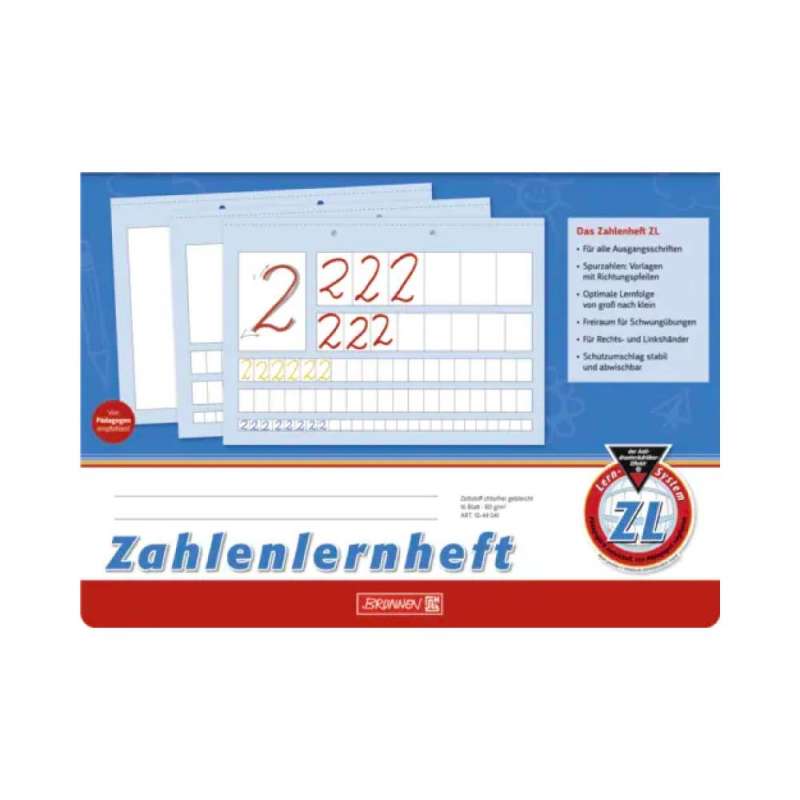 Brunnen Zahlenlernheft A4 quer Lineatur ZL 16 Blatt Brunnen Zahlenlernheft A4 quer Lineatur ZL 16 Blatt von Brunnen