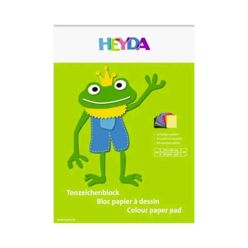 HEYDA Tonpapier - 100 % Recyclingpapier, Format A4, Blatt Anzahl 10 Blatt von Brunnen