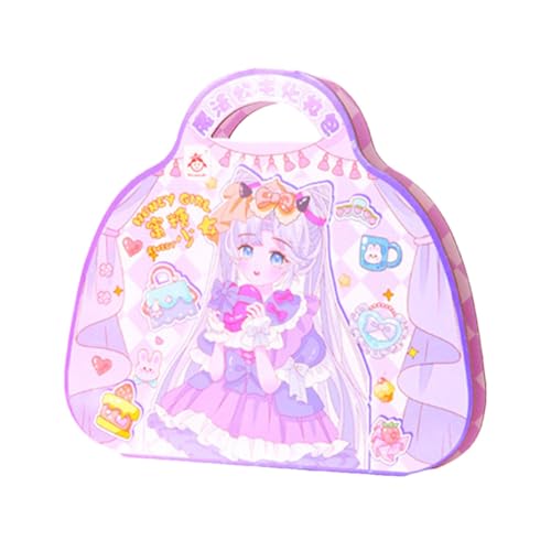 23 x 21 cm Toy Cosmetic Set, Girls Pretend Makeup Set, Dress Up Game Set, Creative Makeup Toy, Pretend Makeup, Paper Makeup Set, Dress Up Kit for Home, Kindergarten, Kindergarten, von Bsbkoj