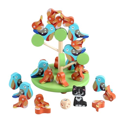 Balance Game, Wooden Stacking Bird Toys, Fun Educational Activity, Interactive Fine Motor Skill Builder, Engaging Tabletop Challenge, Ideal for Indoor Classroom School Family Kids von Bsbkoj