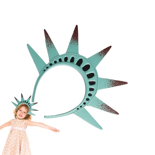 Bsbkoj 4th of July Outfits, Statue Goddesses Costume, Lightweight Patriotic Torch Headdress, Headband Crown Set for Independence Day, Holiday Events, School, Halloween, Multicolor Bsbkoj 4th of July Outfits, Statue Goddesses Costume, Lightweight Patriotic Torch Headdress, Headband Crown Set for Independence Day, Holiday Events, School, Halloween, Multicolor von Bsbkoj