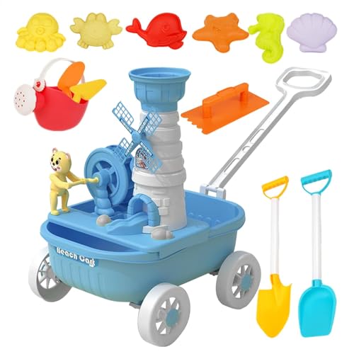 Bsbkoj Beach Toys, 14-Piece Sand Castle Building Kit, Marine Animal Molds, Trolley Cart, Water Wheel, Watering Can, Shovels, and Rakes, Outdoor Play Set for Boys and Girls Bsbkoj Beach Toys, 14-Piece Sand Castle Building Kit, Marine Animal Molds, Trolley Cart, Water Wheel, Watering Can, Shovels, and Rakes, Outdoor Play Set for Boys and Girls von Bsbkoj