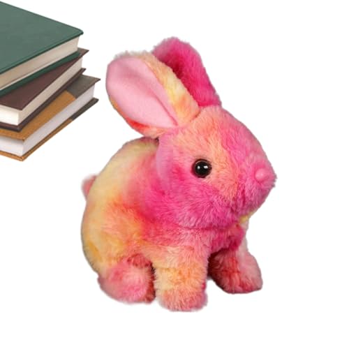 Bsbkoj Bunny Toys Kids, Simulated Rabbit Doll Stuffed Animals, 40 cm Natural Movements, Hopping Robotic Animal for Kids, Jumping Twitching Nose Wiggling Ear von Bsbkoj