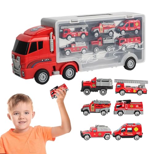 Bsbkoj Fire Truck Toy Set, Fire Engine Vehicles Toy, Fire Car Playsets, Fire Transporter Toy, Children's Fire Truck Toy, Birthday Fire Truck Toy, Christmas Fire Engine Toy, Educational Fire Truck Toy Bsbkoj Fire Truck Toy Set, Fire Engine Vehicles Toy, Fire Car Playsets, Fire Transporter Toy, Children's Fire Truck Toy, Birthday Fire Truck Toy, Christmas Fire Engine Toy, Educational Fire Truck Toy von Bsbkoj