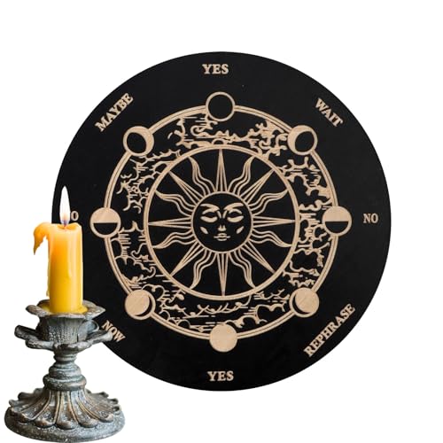 Bsbkoj Geisterbrett Wahrsagung,Spiritismus Bretter Mit Buchstaben Holz Zeiger - Spirit Deko Brettspiel Für Anfänger Familie Bsbkoj Geisterbrett Wahrsagung,Spiritismus Bretter Mit Buchstaben Holz Zeiger - Spirit Deko Brettspiel Für Anfänger Familie von Bsbkoj