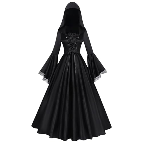 Bsbkoj Hexen -Outfit -Kostümkleid - Halloween Spandex Horror Holiday Cosplay für Spukhaus, Theater, Fluchtraum, Partyveranstaltungen, Freunde, Schwestern, Mutter, beängstigendes Hexenanzug von Bsbkoj