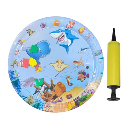 Bsbkoj Katzenwassermatte, Katzenspielzeugmatten mit Tier-Design, 65 x 55 cm, bezauberndes kühlendes Artefakt, Sommer-Spritzpads, verdicktes aufblasbares Pad, Wasserspielzeug für Hunde, Bereicherung Bsbkoj Katzenwassermatte, Katzenspielzeugmatten mit Tier-Design, 65 x 55 cm, bezauberndes kühlendes Artefakt, Sommer-Spritzpads, verdicktes aufblasbares Pad, Wasserspielzeug für Hunde, Bereicherung von Bsbkoj