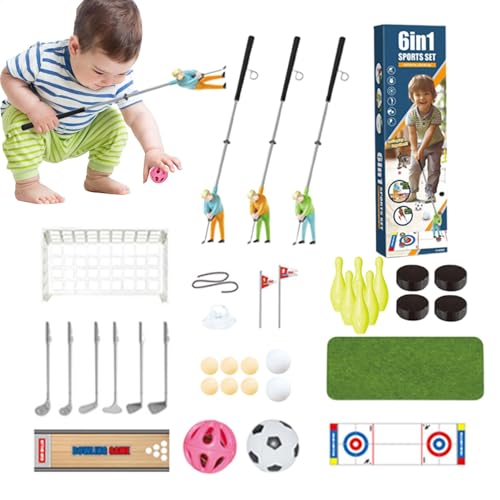 Bsbkoj Kids Golf Set, 6-1 Outdoor Golf Game, Children's Toy Putting Ball Set, Multi-Function Sports Play for Parent-Child Activities, Club Length: 27.17 inches Bsbkoj Kids Golf Set, 6-1 Outdoor Golf Game, Children's Toy Putting Ball Set, Multi-Function Sports Play for Parent-Child Activities, Club Length: 27.17 inches von Bsbkoj