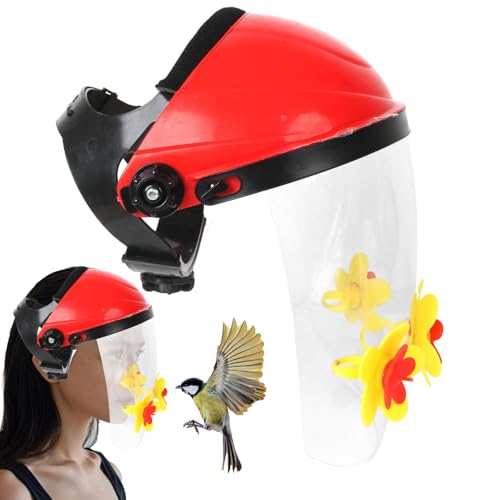 Bsbkoj Kolibri-Futterhut, Wildvogelhelm, Outdoor-Zubehör für Wildtiere, Beobachtungsausrüstung, leichte dekorative Blume für Vogelliebhaber, 28 x 25 cm, mehrfarbig von Bsbkoj