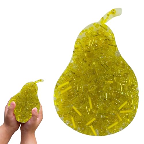 Bsbkoj Pear Shape Sensory Fidgets Toy, Skin Picking Aid, Adorbale Kids Fidget Plush, Portable Fruit Fidget for Trichotillomania, Stress Reliefs, Erwachsene, 3,94 x 2,68 x 0,39 Zoll von Bsbkoj