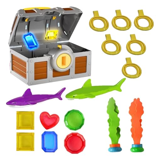 Bsbkoj Pool Diving Toys, Large Treasure Box Underwater Dive Game, Swimming Training and Search Activity, Fun Outdoor Water Play for Boys and Girls, Enhances Coordination, Swimming Skills Bsbkoj Pool Diving Toys, Large Treasure Box Underwater Dive Game, Swimming Training and Search Activity, Fun Outdoor Water Play for Boys and Girls, Enhances Coordination, Swimming Skills von Bsbkoj