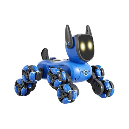 Bsbkoj Realistic Robot Puppy, 8-Wheel Walking Dancing Electronic Dog Toy, 8.66 Inches Interactive Educational Pet, Creative Smart Robot for Kids’ Birthday, Movements Playful Companion von Bsbkoj