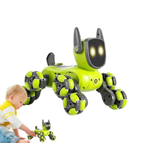 Bsbkoj Realistic Robot Puppy, 8-Wheel Walking Dancing Electronic Dog Toy, 8.66 Inches Interactive Educational Pet, Creative Smart Robot for Kids’ Birthday, Movements Playful Companion von Bsbkoj