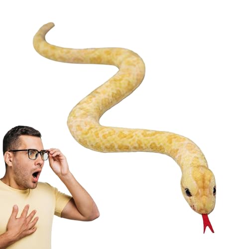 Bsbkoj Snake Plush, 39-Inch Soft Washable Stuffed Toy, Cute Cuddle Companion for Kids, Fun Animal Prank Toy for Boys and Girls, Perfect for Birthday Parties and Gags von Bsbkoj