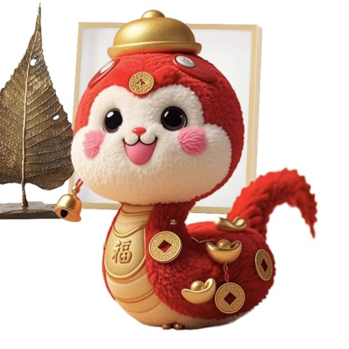 Bsbkoj Snake Stuffed Animal, Cute 11-Inch Copper Plush Mascot, 3D Chinese Toy, Soft Stuffed Animals for Spring Festival, Lunar New Year, of The Snakes Decoration Gift Bsbkoj Snake Stuffed Animal, Cute 11-Inch Copper Plush Mascot, 3D Chinese Toy, Soft Stuffed Animals for Spring Festival, Lunar New Year, of The Snakes Decoration Gift von Bsbkoj