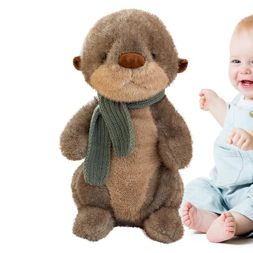 Bsbkoj Soft Plush Hugging Pillow, Adorable Cartoon Stuffed Animal, 10.24 inches Skin Friendly Cuddle Buddy with Scarf, Cozy Stuffed Toy for Kids, Teens and Gift von Bsbkoj
