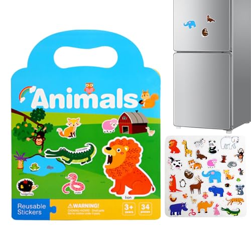 Bsbkoj Stickerbuch für Kleinkinder | Tragbares Lernspiel für | Wiederverwendbare Aufkleber Hand-Augen-Koordination Bsbkoj Stickerbuch für Kleinkinder | Tragbares Lernspiel für | Wiederverwendbare Aufkleber Hand-Augen-Koordination von Bsbkoj