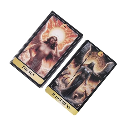 Bsbkoj Tarot Cards Deck, Englisches Oracle Spiel, 11,8 x 6,1 cm, Mystical Wahrsagen, schönes Angelic Design, Fortune Telling Set für Partys und Familie von Bsbkoj