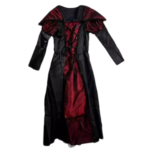 Bsbkoj Vampir-Kostüm, Kospe-Cosplay-Outfit, edle gotische Halloween-Kleidung mit Umhang, elegante Partykleidung für Kinder, von Prinzessin inspirierte, gruselige Kleidung und Aufführungen von Bsbkoj