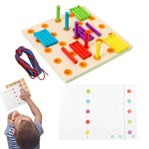 Bsbkoj Wooden Threading Toy, Educational Toy for Kids, Sensory Threading Toy, Activity Toy for Kids, Hand-Eye Coordination Toy, Colorful Educational Toy, Fine Motor Skills Toy, Threading Toy for Kids Bsbkoj Wooden Threading Toy, Educational Toy for Kids, Sensory Threading Toy, Activity Toy for Kids, Hand-Eye Coordination Toy, Colorful Educational Toy, Fine Motor Skills Toy, Threading Toy for Kids von Bsbkoj