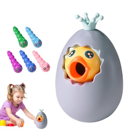 Bsbkoj cWoodpecker Worm Toy, Developmental Toy for Kids, Fine Motor Skills Toy, Hand-Eye Coordination Development, Educational Game for, Kids Feeding Game, Learning Toy for Boys and Girls, von Bsbkoj