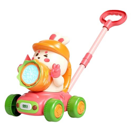 Bubble Machine Trolley, Automatic Rabbit Foam Blower, Educational Bubble Toy Walker for Kids, Preschool Learning Activities, Birthday, 17.72 Inches von Bsbkoj