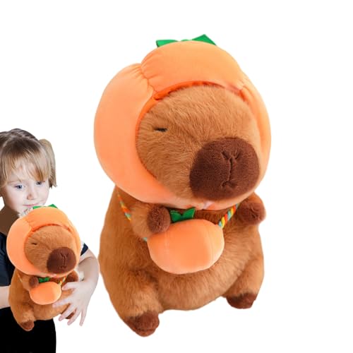 Capybara Plush, Soft Vegetable-Themed Stuffed Animal Doll, 28cm Plushiez with Hat and Bag, Adorable Decorative Toy for Living Room, Bedroom, Study, Kids and Collectors Capybara Plush, Soft Vegetable-Themed Stuffed Animal Doll, 28cm Plushiez with Hat and Bag, Adorable Decorative Toy for Living Room, Bedroom, Study, Kids and Collectors von Bsbkoj
