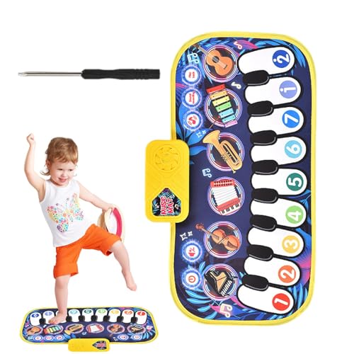 Floor Piano Mat, Interactive Cartoon Touch Play Dancing Mat, Educational Sounds Blanket, Musical Instrument Carpet, for Boys and Girls, (7.09x5.91x1.97 inches), Fun and Learning von Bsbkoj