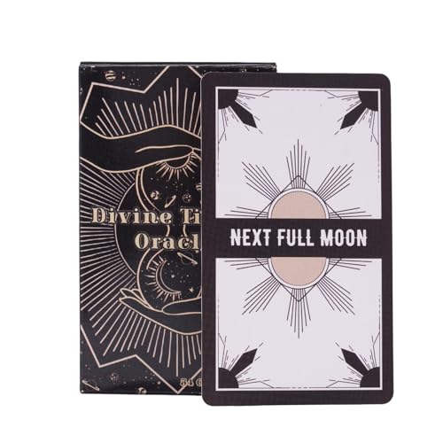 Göttliche Timing Tarot-Karte, lustige Oracle-Karten, 4,13 x 2,44 Zoll (11,3 x 5,1 cm), niedliche Tabletop-Spiele mit vibrierenden Bildern für Freunde, Familienunterhaltung, Klassenkamerings von Bsbkoj