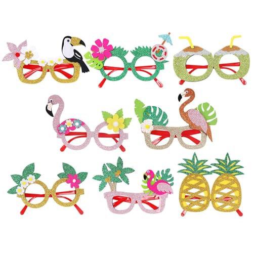 Hawaiianische Sonnenbrillen, 8 x hawaiianische Sonnenbrillen, 7,65 Zoll lustige Augenglas-Dekoration, mehrfarbig, Fancy Dress-Zubehör für Jungen, Mädchen und Strand Eyewear Hawaiianische Sonnenbrillen, 8 x hawaiianische Sonnenbrillen, 7,65 Zoll lustige Augenglas-Dekoration, mehrfarbig, Fancy Dress-Zubehör für Jungen, Mädchen und Strand Eyewear von Bsbkoj