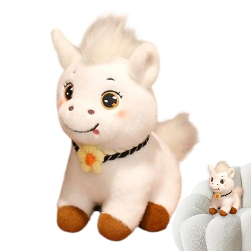 Horse Plüsch - süße große Augen -Puppenspielzeug für Mädchen mit ausgestopften Pferden Funktion, Tier für das Halloween -Weihnachtsgeburtstag im Klassenzimmer, Schlafzimmer Kinderzimmer Spielzim von Bsbkoj