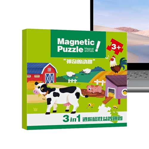 Magnetisches Puzzle - -Magnetjigsaw Für Frühes Lernen, Tragbares Reisespielzeug Mit Eltern -Kind -Interaktionsfunktion, Bildungsspiel Für 2-6 Jahre Alte Mädchen Kinder, Farbenfrohe von Bsbkoj