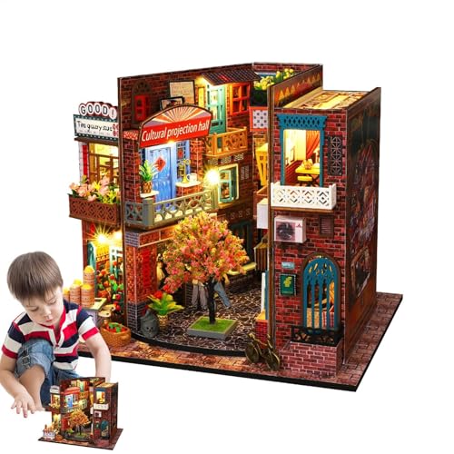 Miniature Dollhouses Kit, Small House Decor, 9.84 X 8.27 X 7.99 Inches, Illumination Wooden Dollhouses, Furniture and Led Light, Miniature Houses for Family, Friends Miniature Dollhouses Kit, Small House Decor, 9.84 X 8.27 X 7.99 Inches, Illumination Wooden Dollhouses, Furniture and Led Light, Miniature Houses for Family, Friends von Bsbkoj