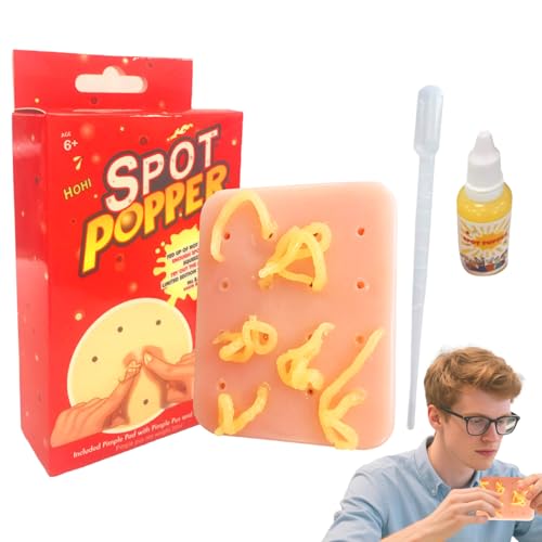 Pimple Popping Toy, Stress Soothing Squeeze Spielzeug, niedliches Entspannungs-Plüschtier, tragbares Popping, Pinching Tool für Reliefs, Kinder, Jugendliche und Erwachsene, 4,72 x 3,35 Zoll von Bsbkoj