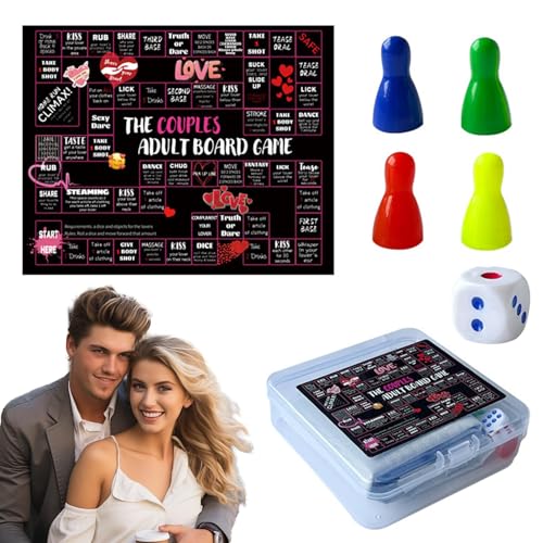 Romantic Couples Board Game, Strategy Challenge, Fun Interactive Date Night Game for Deeper Connection, Valentines Day and Party Activities, Adults, 19.69x15.75 inches von Bsbkoj