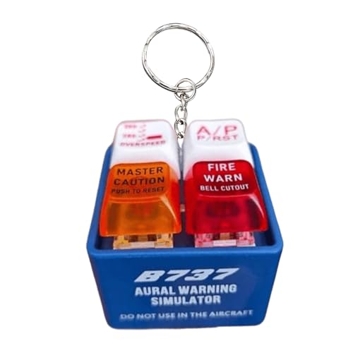 Security Keychain, Loud Alarm Key Chain, Adorable Personal Flashlight, Glowing Simulator for Pilot Crew Travel, Airplane Use, Outdoor Adventures, Reusable Alert Tool, Red, Blue von Bsbkoj
