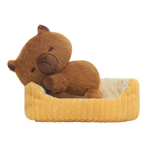 Sleeping Capybara Plush Toy, Cute Lying Capybara Doll, Soft Cuddly Pillow, Adorable Animal Plush for Bedroom, Living Room, Playroom, Cozy Toys, 7.09 Inches Sleeping Capybara Plush Toy, Cute Lying Capybara Doll, Soft Cuddly Pillow, Adorable Animal Plush for Bedroom, Living Room, Playroom, Cozy Toys, 7.09 Inches von Bsbkoj