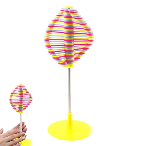 Spin Lollipop Toy, Dekoratives Schreibtischmodell 24 x 9 cm, Lernspielzeug Stress Relief Fidget, Desktop Ornament für Kinder, Erwachsene, dekorativ, Touch to Any Room von Bsbkoj