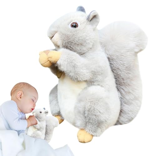 Squirrel Plush, Big Tail Stuffed Animal (20cm/7.8 inches), Soft Cuddle Snuggle Doll, Cute Home Decor Accent for Living Room, Bedroom, and Dorm Accessories von Bsbkoj