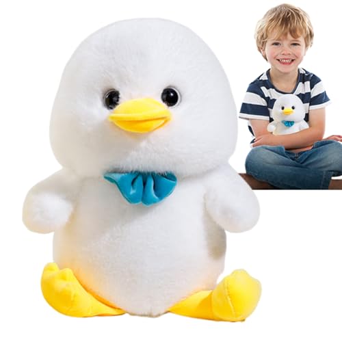 Versatile Stuffed Duck Plush, Decorative Soft Stuffed Duck Dolls, Washable Animal Home Decor Ideal for Nursery or Bedroom, 11.81 Inches, Yellow, White von Bsbkoj