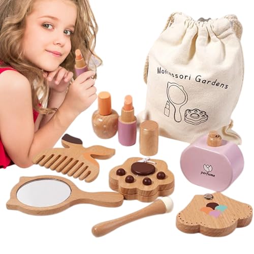 Wooden Makeup Toy Set, Pretend Play Makeup Kit, 2.55 Inches Adorable Compact Early Learning Playset, Eco-Friendly Craftsmanship, Educational and Creative Fun Wooden Makeup Toy Set, Pretend Play Makeup Kit, 2.55 Inches Adorable Compact Early Learning Playset, Eco-Friendly Craftsmanship, Educational and Creative Fun von Bsbkoj