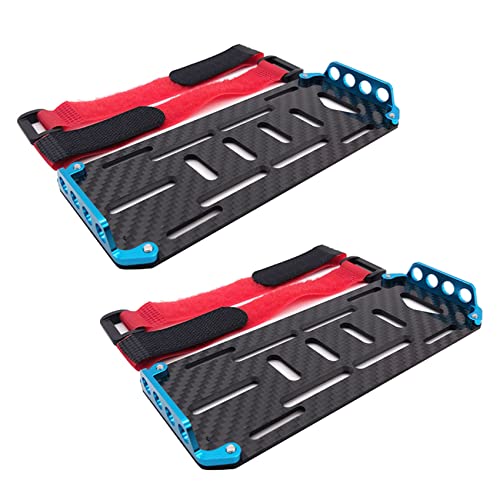 Bsowte 2 x Batterieplatte aus Faser für RC Auto mit Halterung für AXIAL SCX10 90046 RC von Bsowte