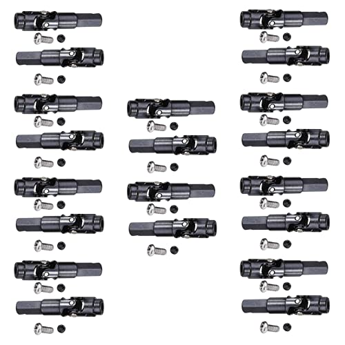 Bsowte 20 Stück Serie Universal-Antriebswelle aus Metall für C14 C24 C34 C44 B14 B16 B24 B36 1/16 RC Autoteile von Bsowte