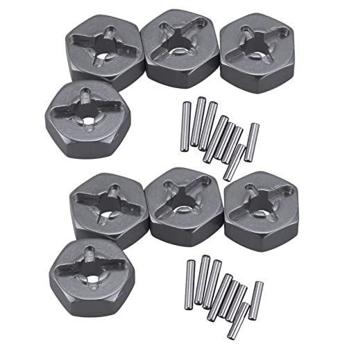 Bsowte 8 x Sechskant-Adapter für Radnaben aus Aluminiumlegierung, 12 mm, für 144001, Grau Bsowte 8 x Sechskant-Adapter für Radnaben aus Aluminiumlegierung, 12 mm, für 144001, Grau von Bsowte