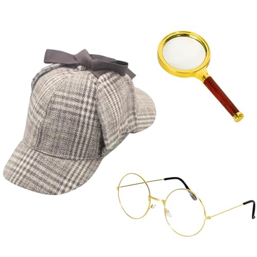 Bssowe 20er Jahre Kostüm Herren Accessoires, 3 Stück Rollenspiel Accessoires, 20er Jahre Herren Accessoires, Damen Detektiv Kostüm, Kinder Jungen Detektiv Kostüm für Karneval Maskerade, Event Party Bssowe 20er Jahre Kostüm Herren Accessoires, 3 Stück Rollenspiel Accessoires, 20er Jahre Herren Accessoires, Damen Detektiv Kostüm, Kinder Jungen Detektiv Kostüm für Karneval Maskerade, Event Party von Bssowe