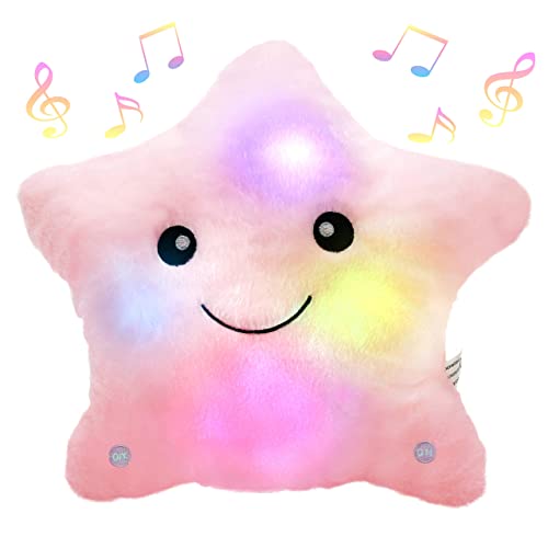 Bstaofy Musik-LED Twinkle Star Stofftiere Kreatives Wiegenlied Leuchten Weich Singkissen Plüschtiere Begleiten Kinder Glow at Night Birthday Christmas für Mädchen Kleinkinder, Rosa Bstaofy Musik-LED Twinkle Star Stofftiere Kreatives Wiegenlied Leuchten Weich Singkissen Plüschtiere Begleiten Kinder Glow at Night Birthday Christmas für Mädchen Kleinkinder, Rosa von Bstaofy