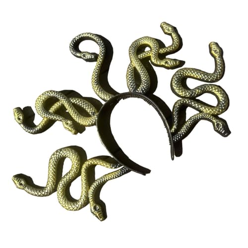 Btgghytr Modischer, goldener Schlangen-Stirnband, einzigartig, bequem, stilvolles Haarteil für Party und Cosplay Btgghytr Modischer, goldener Schlangen-Stirnband, einzigartig, bequem, stilvolles Haarteil für Party und Cosplay von Btgghytr